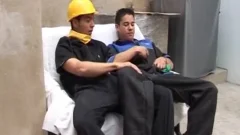Construction Worker Whips Out His penis On The Job site