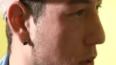 young dirty man Stroking Hard lengthy penis In Room