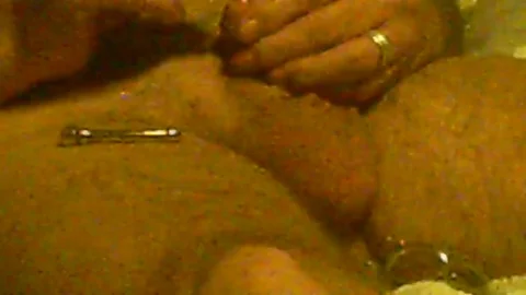 Daddy Trying To put in A Catherter before Wearing Chastity.