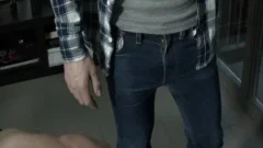 nail Machine dominant Feeds slave His humongous Load