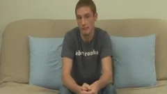 Wanking in company with skinny young twink