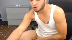 Romanian pretty chap Cums On web camera, lusty bushy wazoo
