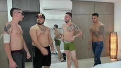 group Of boyz Playing With Their dick In Live