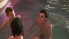 lusty homo handsome Euro non-professional receives Felt Up In A Blistering Sauna Filled With chap