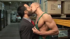 gay Sex : fake penis poke In FACTORY (jo-bag)