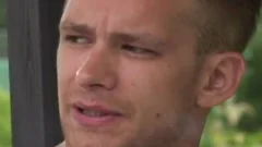 cute blond lad receives team-hammered outside