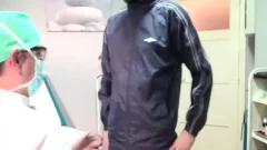 Fetish Patient In shellony Nylon Rain Wear