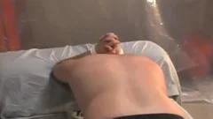 Masked twink receives howdys pecker sucked by bear