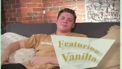 schlongy guy with killer smile busts a nut