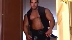 sleazy MUSCLE LEATHER PANTS