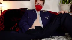 Military Fly lad In Uniform Performs A Self poke, unprotected, Then ejaculates Load Inside Himself