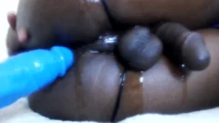 My Sissy booty receives poked By My fake penis 1