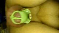 ass orgasm With 3D Printed Chastity Cage