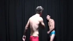 Friday Nite Wrestle 35 lad Bulges In Briefs
