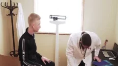Athletic european gay medical roleplay in HD