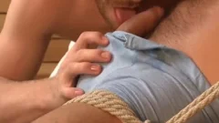 Super hot & hairy gay bareback edging in sauna