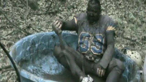 getting wet & Muddy In My Football Uniform