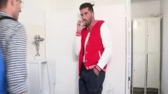 Muscle Chris Damned amongst Robbie Caruso bareback anal fucks