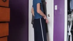 lustful Jockstrap teen Uses dildo And anal plug