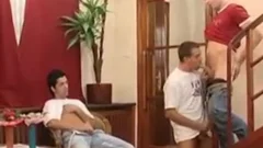 Double blowjob scene