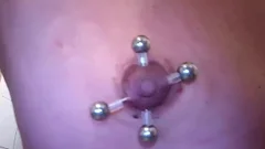 CAROLASMIT SHOWS HER bizarre nipple PIERCINGS AS SISSY HO