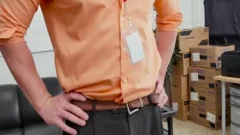GRAB ass - recent Employee gets Broken In By The Boss, Adam Bryant