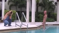 homo friends Have Some 10-Pounder engulfing pleasure At A Pool