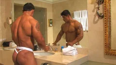 Smooth Latino Bodybuilder Solo Mastrubation