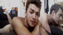 2 fine Romanian boyz sperm On web camera