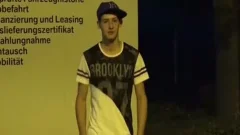 College twink wait For Bus Stop