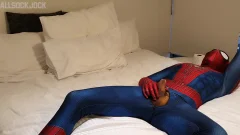 Hung tasty Spiderman discharges big Web