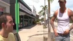 Free gay porn FULL LENGTH on public rooftop