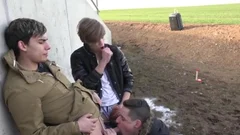 sleazy teens Outdoor With goo flow