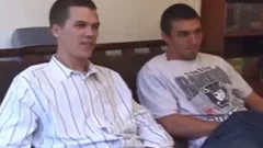 Two Hung dudes Give Each Other A Helping Hand
