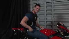 High Performance Men: Rugged Rusty's Motorcyle Masturbate