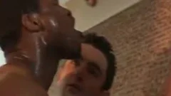 Muscle boy Stuffed By 2 At The Same Time