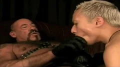 vicious Leather daddy Subdues cookie chap