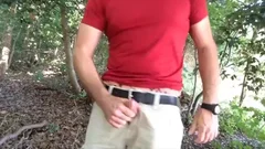stroking In Public, I Talk And Flex My weenie, sperm In A Cup
