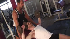 Tanned Lad Nails lovely Lad's butthole In The Gym