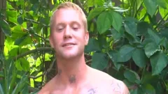 lascivious dude In Tats Whacking Off