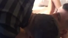 Muscled couple wishes slamming hard