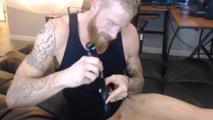 straight Ginger guy Spanked On cam