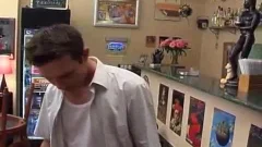 Unknown Actors Latino And White pound In A Cafe