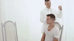 Christopher White gets raw creampied by Derek