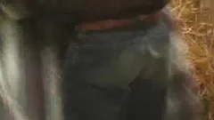 Athletic wanking in the farm solo