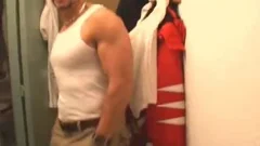 Erotic, undresstease, man, Solo, Muscle, Masturbation, ball semen flows