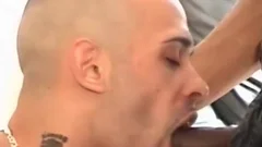 Tatted Up White guy Sucks A large black 10-Pounder