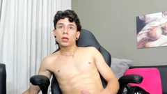 youthful dude stroking In Live