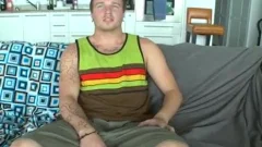 Tattooed Wgreetingste dude Takes A giant black jock