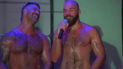 bunch Barebacking Of Hunks At A Show In Public